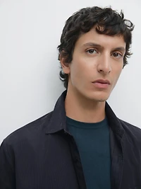 Regular fit needlecord shirt