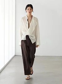 Flowing 100% linen trousers