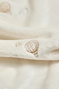 EMBROIDERED BALLOON BABY FLEECE BLANKET