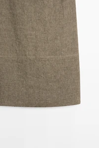 100% linen short dress