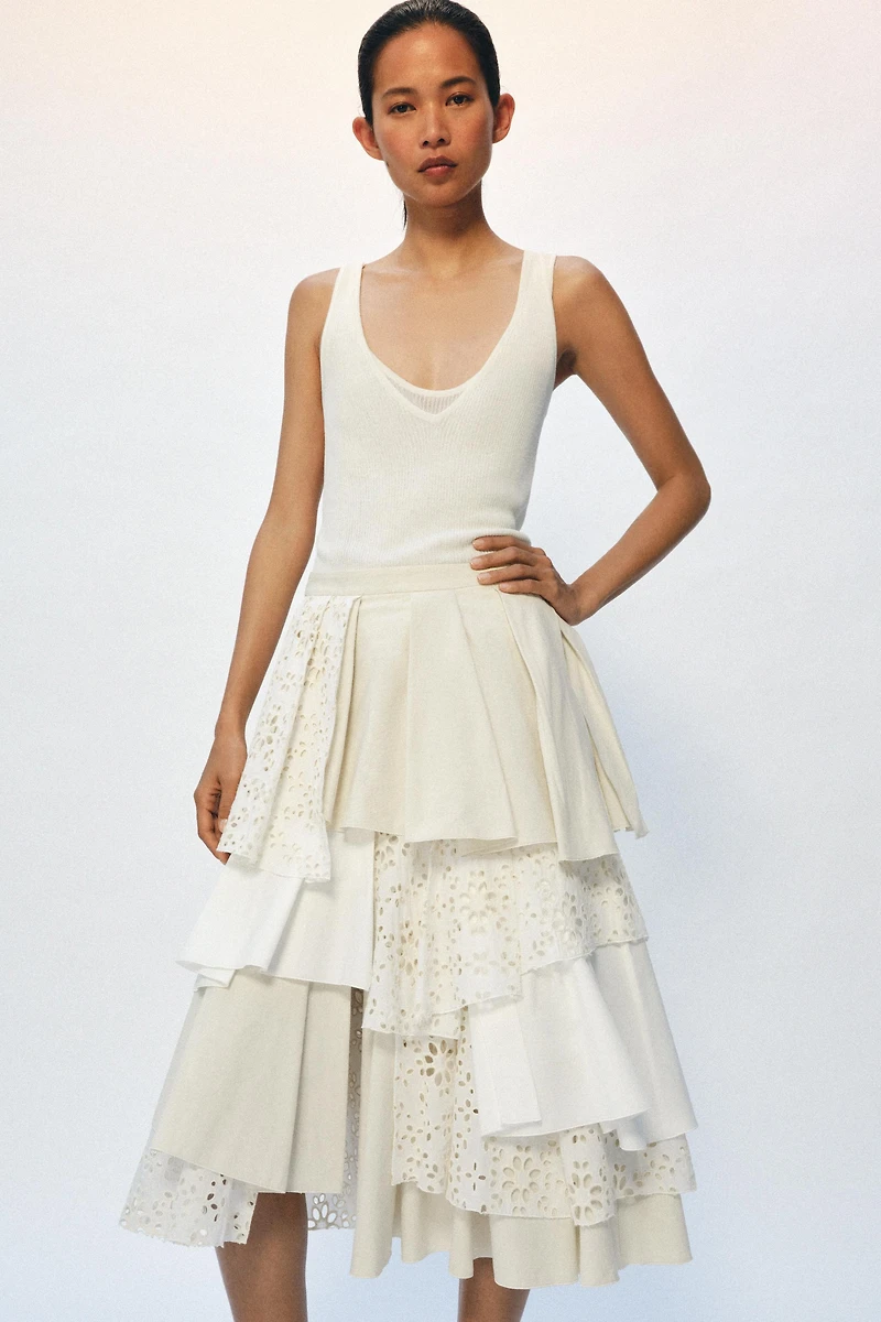 JUPE MIDI PATCHWORK ZW COLLECTION ÉDITION LIMITÉE