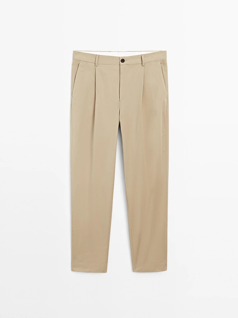 Relaxed-fit trousers with dart detail