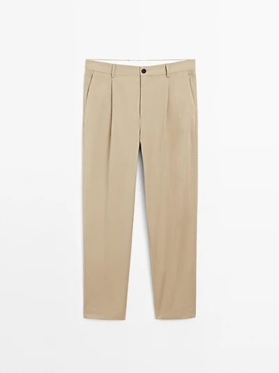 Relaxed-fit trousers with dart detail
