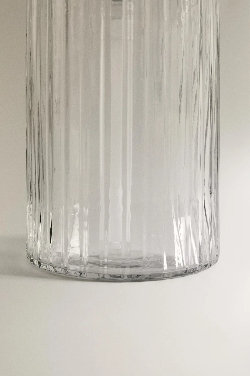 RAISED GLASS AND METAL SOAP DISPENSER