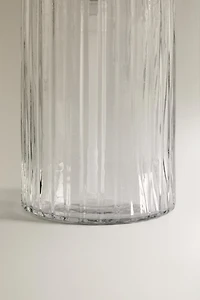 RAISED GLASS AND METAL SOAP DISPENSER