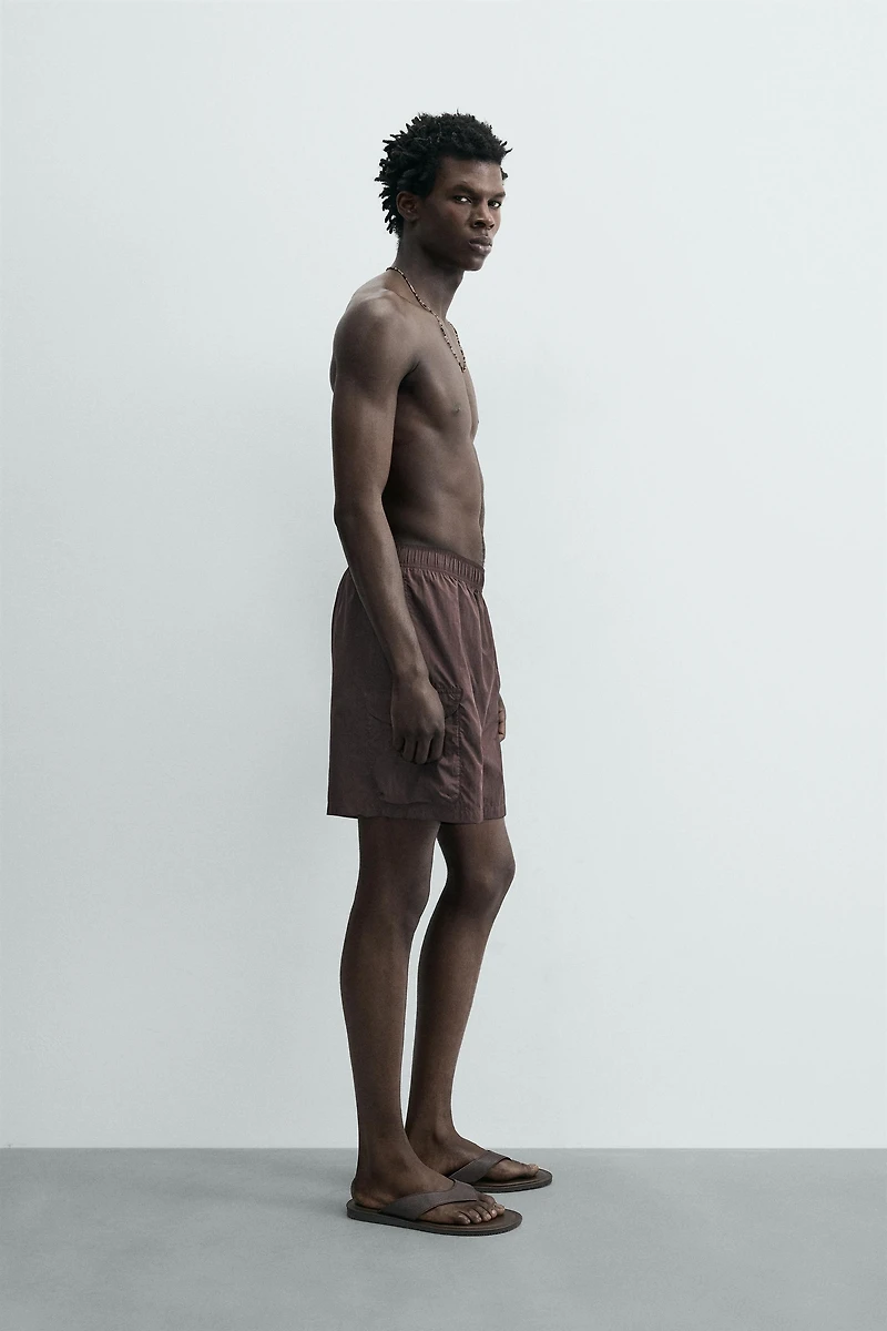 LONG CARGO SWIM TRUNKS