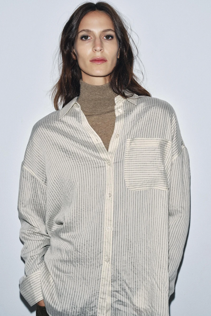 ZW COLLECTION FLOWY STRIPED SHIRT