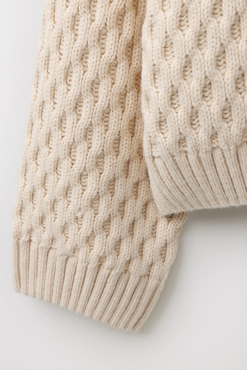 LIMITED EDITION WOOL CABLE KNIT JUMPER