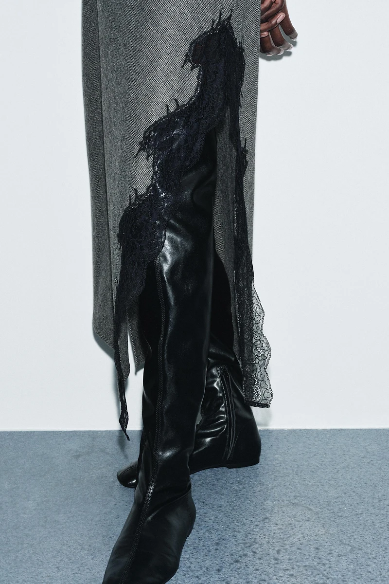 LACE DRESS WITH WOOL ZW COLLECTION LIMITED EDITION