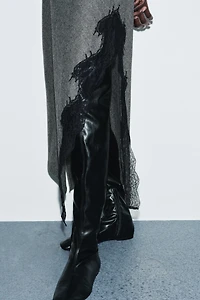 LACE DRESS WITH WOOL ZW COLLECTION LIMITED EDITION