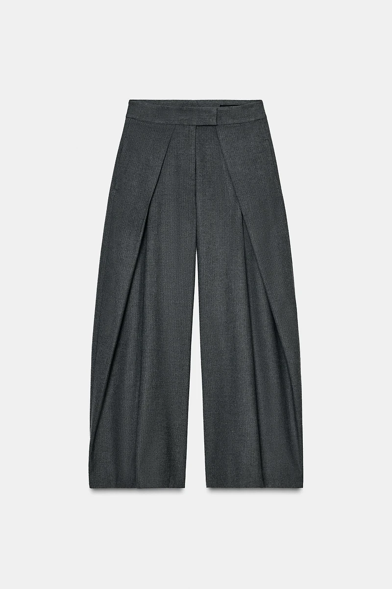 ZW COLLECTION PINSTRIPE WIDE LEG PLEATED PANTS