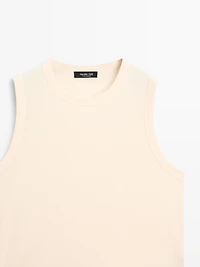 Débardeur col rond 100 % coton