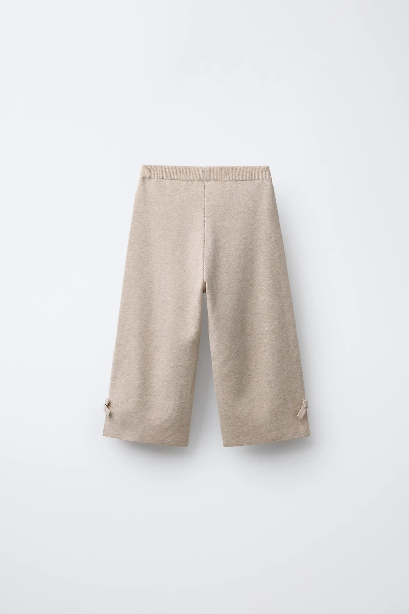 KNIT CULOTTES WITH BOWS