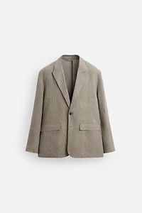 WASHED 100% LINEN SUIT BLAZER