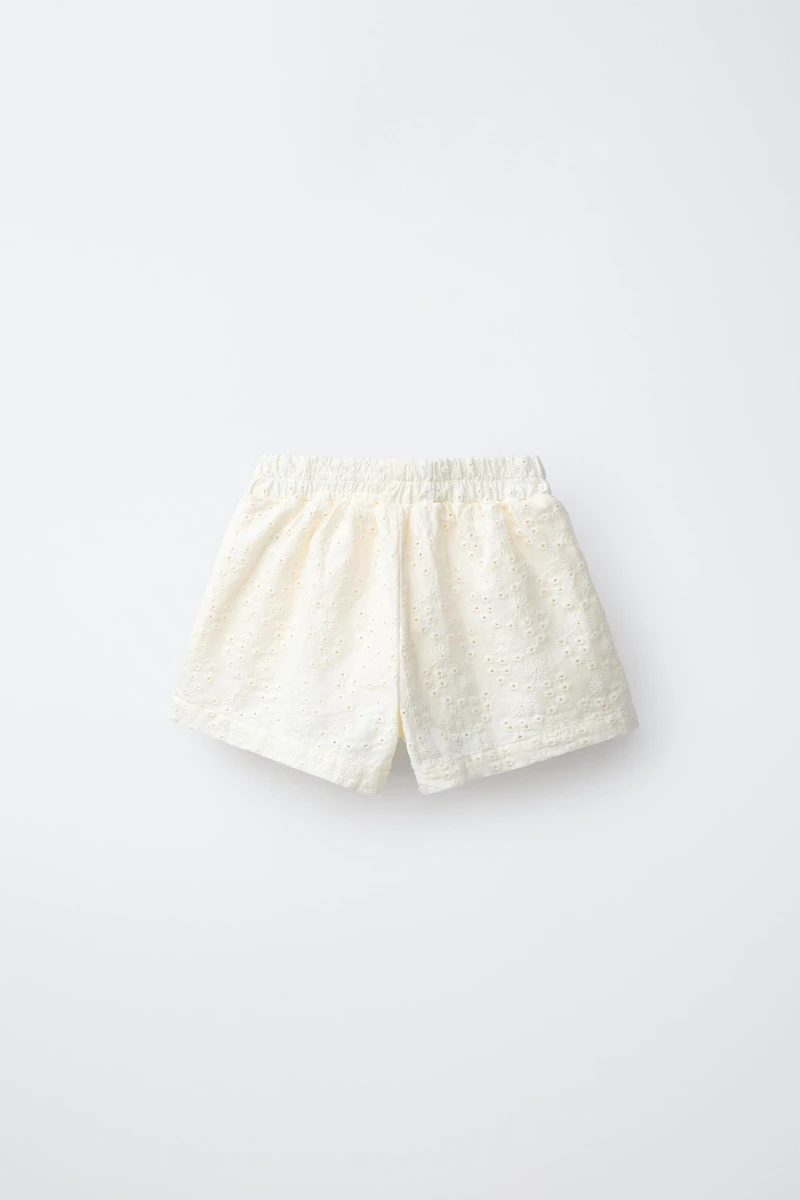 EMBROIDERED SHIFFLY SHORTS