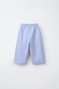 PANTALON WIDE LEG INTERLOCK INSCRIPTION EN RELIEF