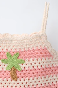 TOP EN CROCHET À RAYURES