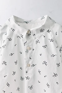 AGES -6/LIMITED EDITION FLORAL POPLIN SHIRT