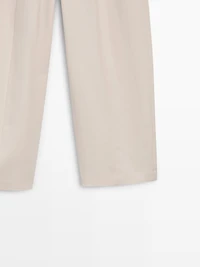 Flowing pants with elasticated waistband