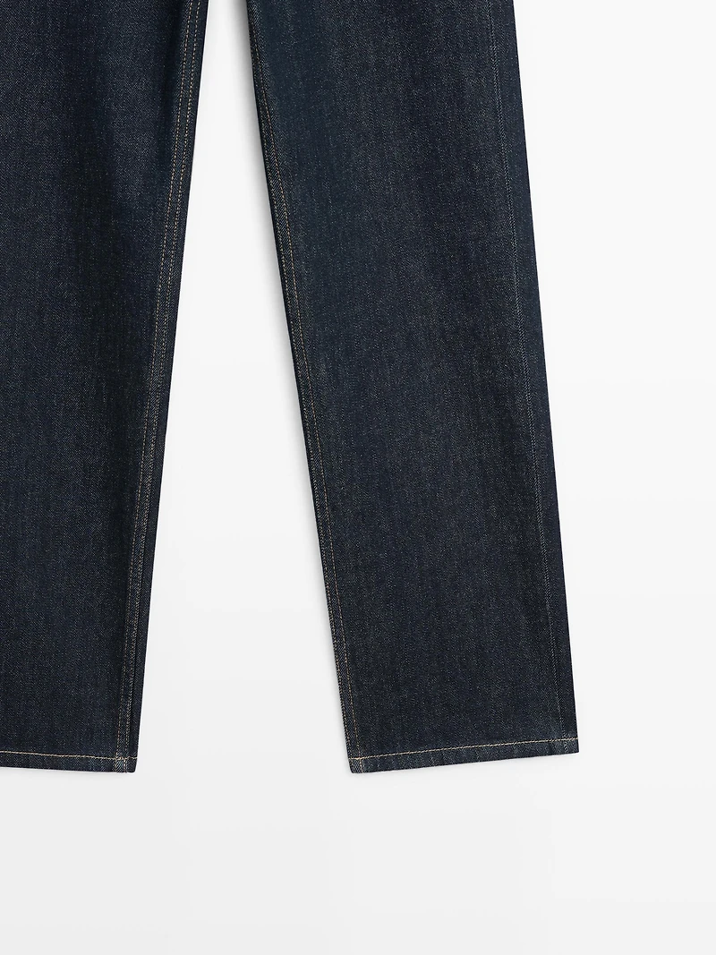 Jean straight taille haute