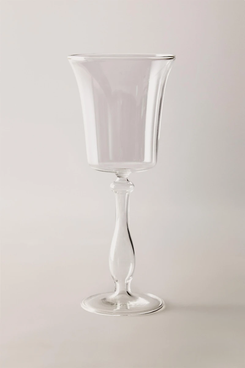 VERRE Á VIN CRISTALLIN EFFET TAILLÉ