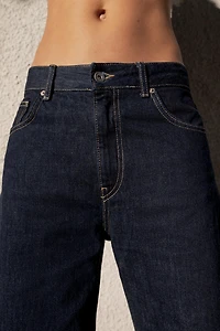 HIGH-WAIST BARREL TRF JEANS