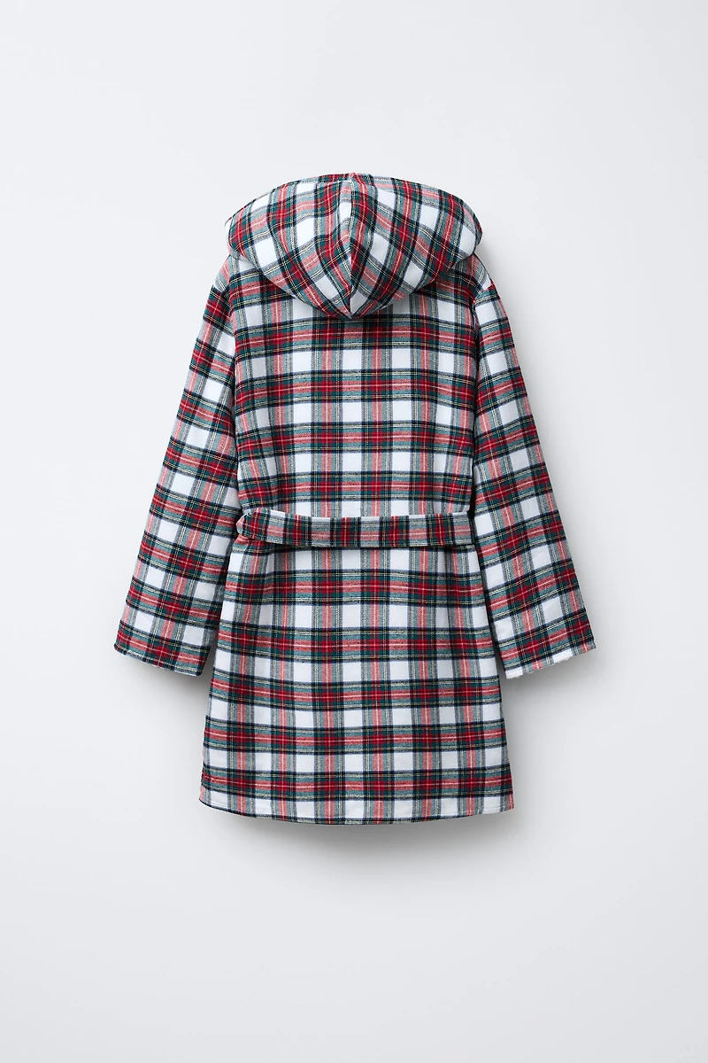 PLAID FLANNEL ROBE