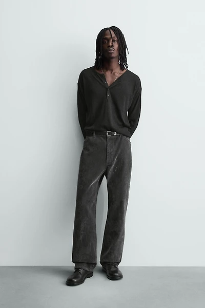PANTALON RELAXED FIT FLOQUÉ