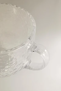 HAMMERED GLASS MUG