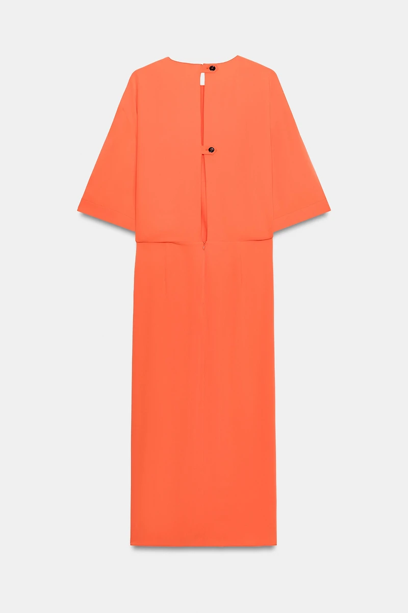 ZW COLLECTION DRAPED MIDI DRESS
