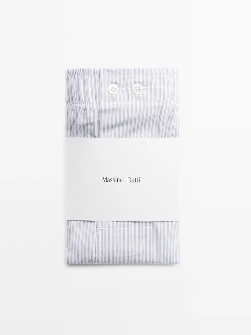 100% cotton striped boxers