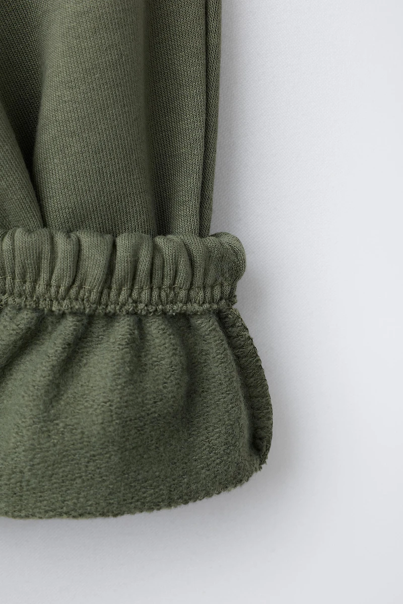 BASIC LABEL JOGGING SWEATSHIRT AND PANTS SET