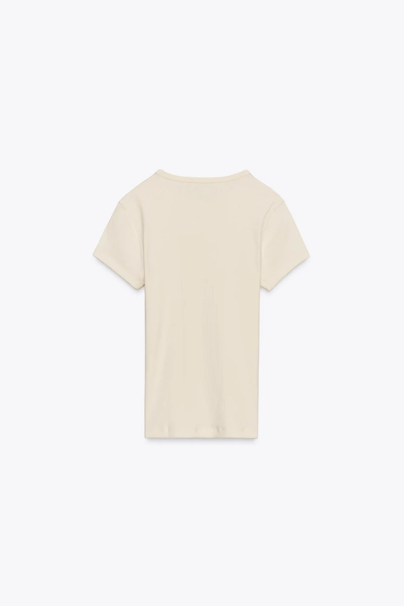 RIBBED SHORT SLEEVE T-SHIRT