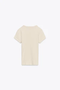 RIBBED SHORT SLEEVE T-SHIRT