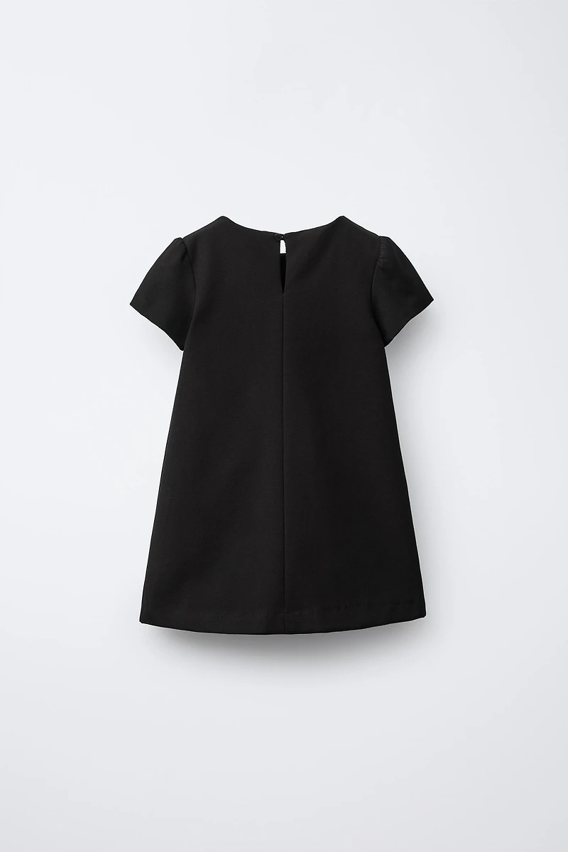 CONTRAST BOW DRESS