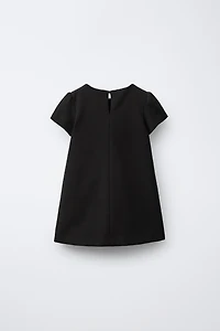 CONTRAST BOW DRESS