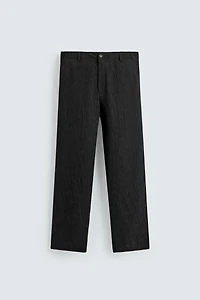 REGULAR FIT IRREGULAR TEXTURE PANTS