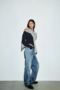 JEAN TRF BAGGY TAPERED TAILLE BASSE