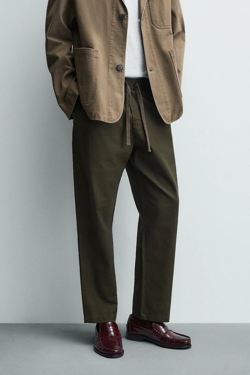 COTTON-LINEN RELAXED FIT PANTS