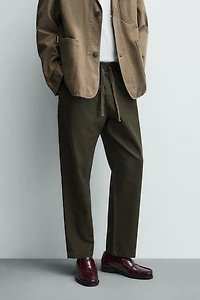 COTTON-LINEN RELAXED FIT PANTS