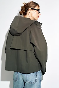 SHORT HOODED TRENCH