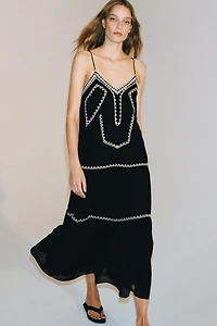 ZW COLLECTION EMBROIDERED LONG DRESS