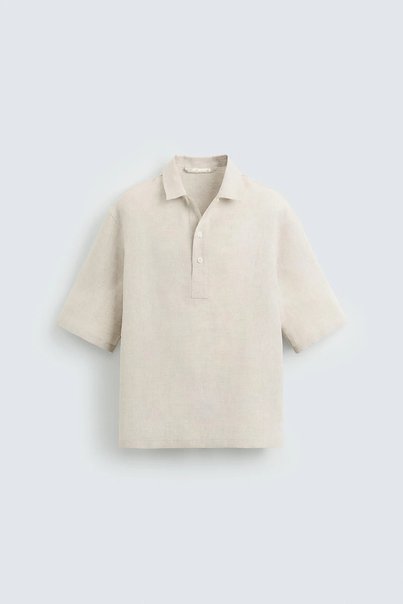 100% LINEN POLO SHIRT