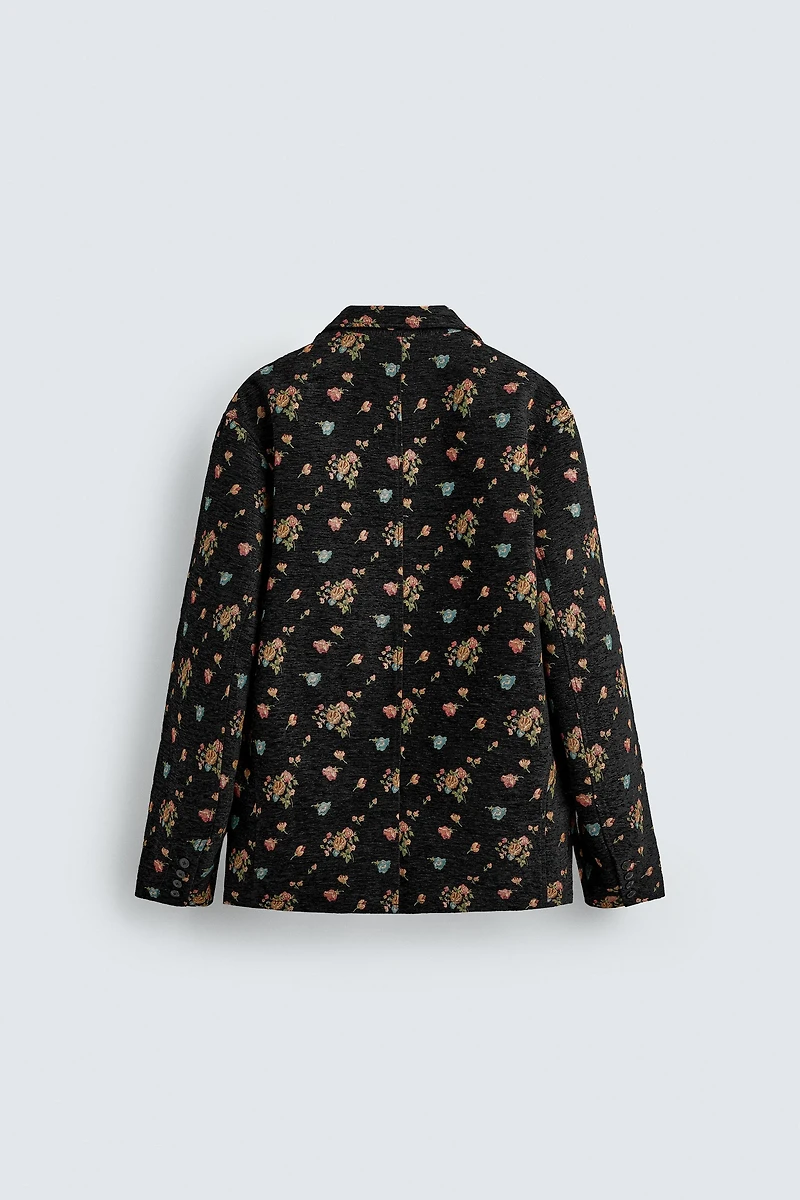 VESTE JACQUARD FLEURS ÉDITION LIMITÉE