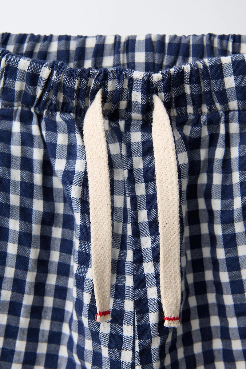 PANTALON BAGGY À CARREAUX VICHY