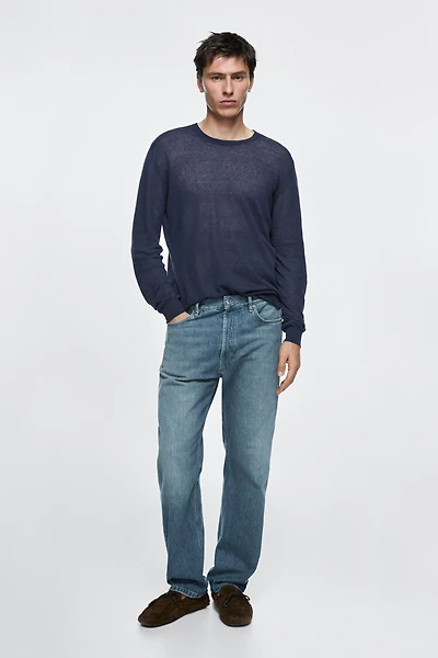 Straight-leg jeans