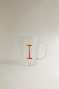BOROSILICATE MUG WITH INITIAL I