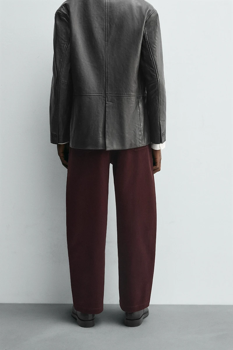 FLOCKED WIDE FIT PANTS