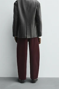 FLOCKED WIDE FIT PANTS