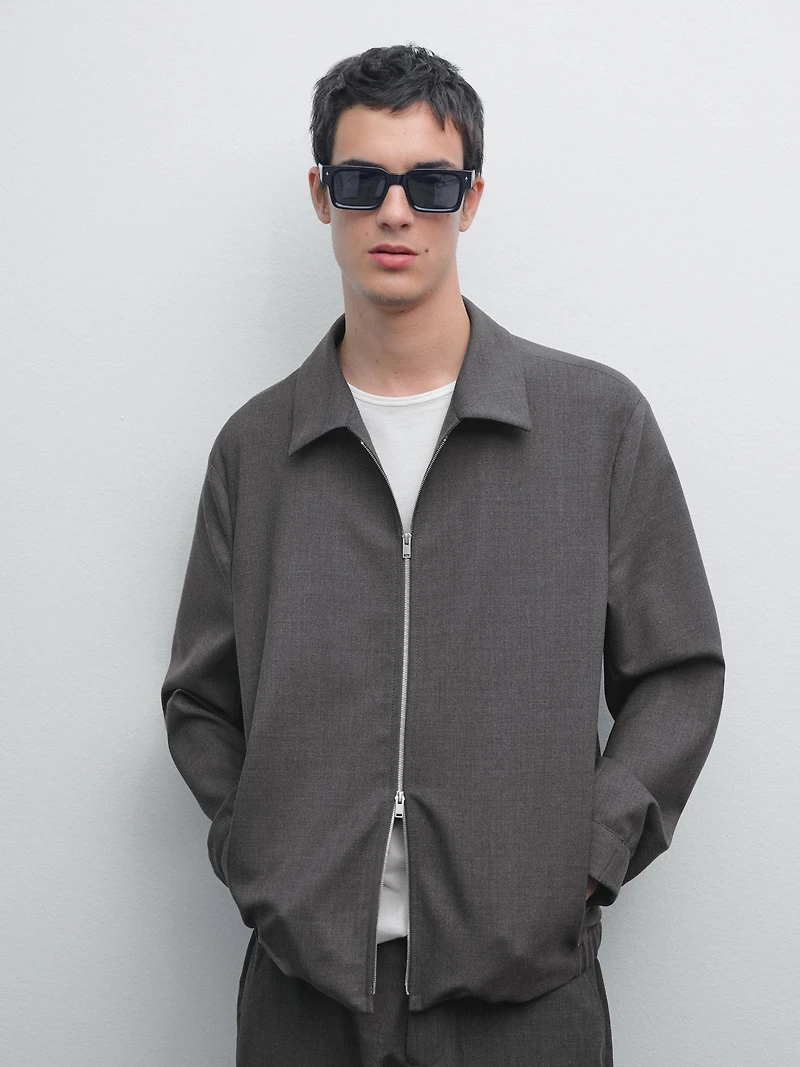 Blouson laine total look